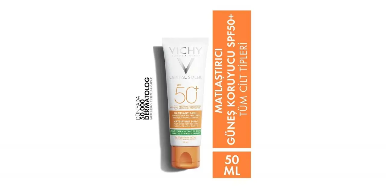 Vichy Capital Solelil SPF 50+ Matlaştırıcı Yüz Kremi